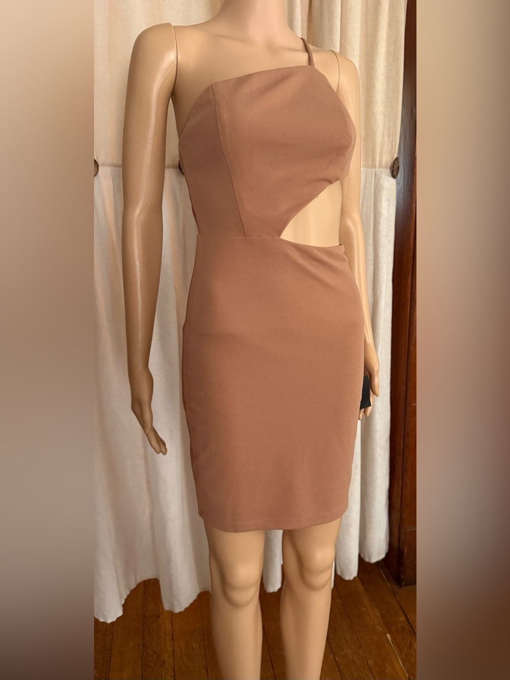 Lulu's “Cheers to the Night” One-Shoulder Cutout Bodycon Dress NWT  Small